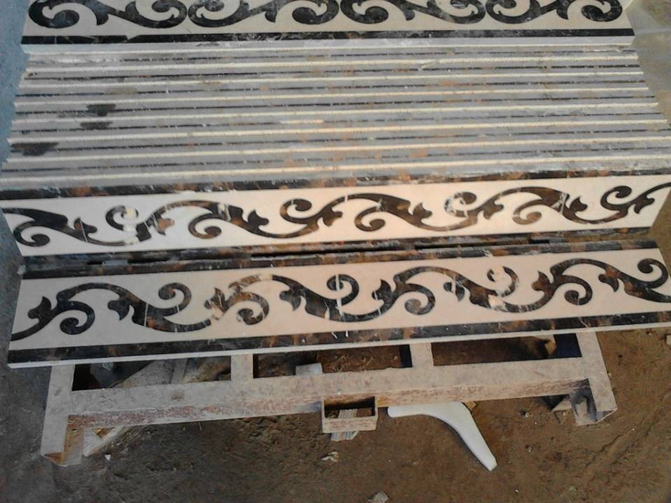 Luxury Palace Design Water Jet Medallion Marble Flooring Tiles Design