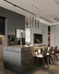Custom Marble Dining Table Set Hotel Modern Restaurant Banquette Seating