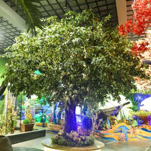 China Anti UV Artificial Banyan Tree Large Outdoor Foliage Plant UV Resistant Or Fire Retardent Leaves wholesale