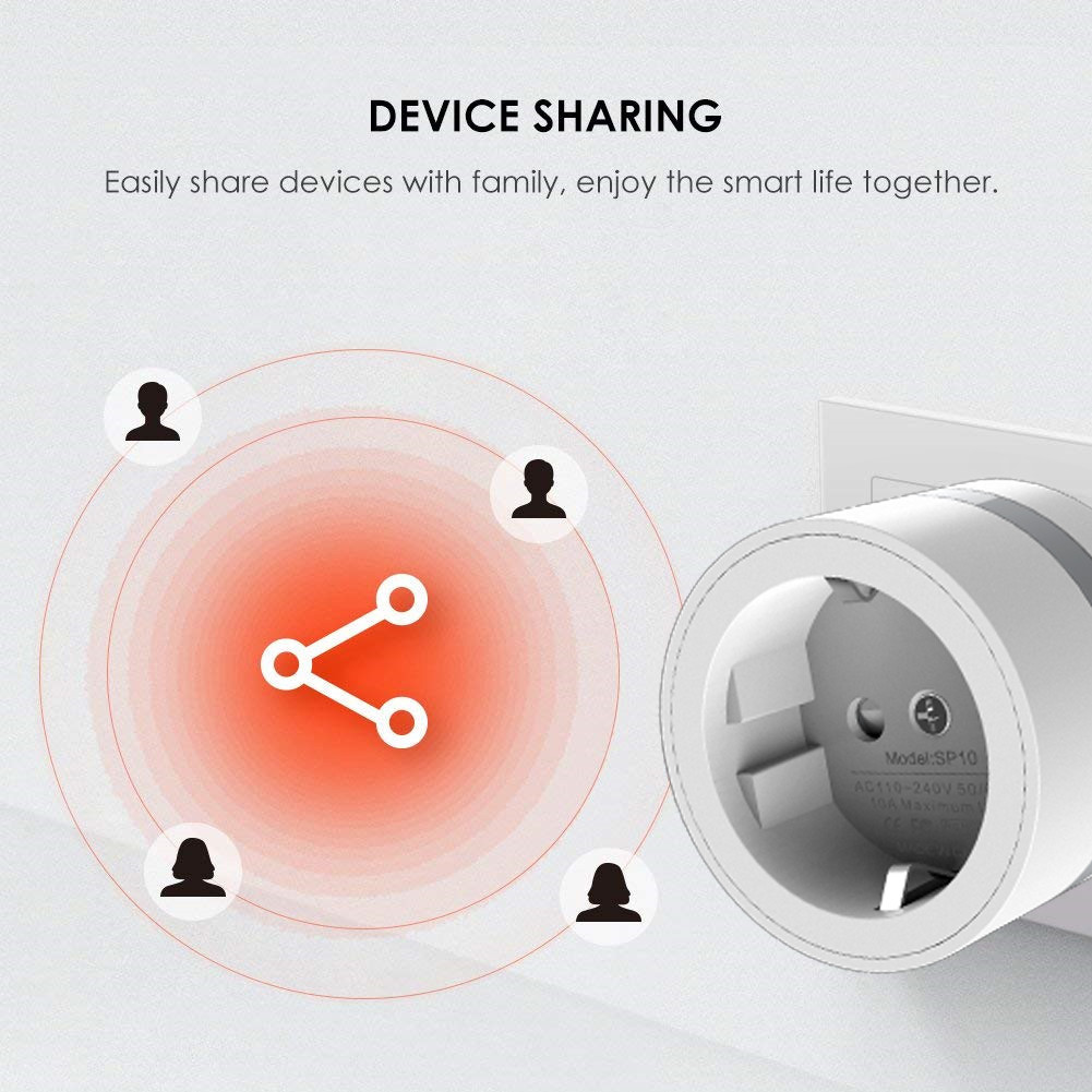 10A 16A Optional Wifi Remote Control Plug Socket 0.3W With Energy Monitoring