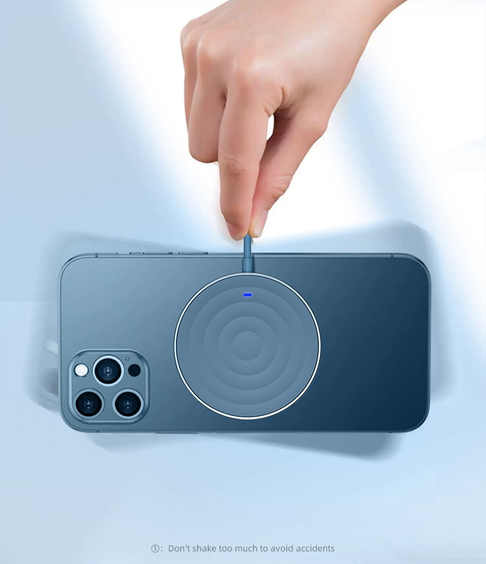 MicroWave Magnetic Wireless Fast Charger 15W Wireless Charger With Lamp For Ip 12