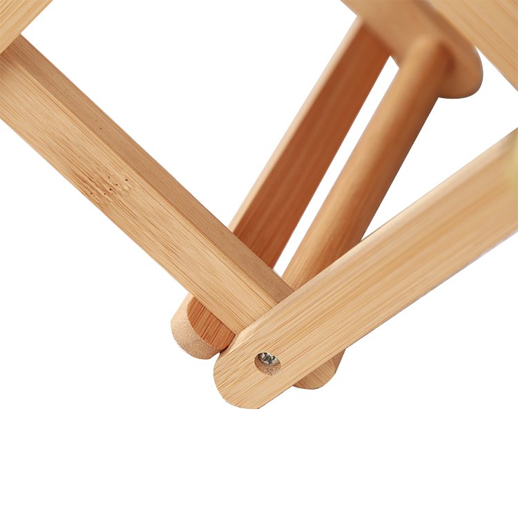 Sustainable Bamboo Foldable Wood Countertop Wine Bottle Storage Rack for 3 6-Bottles