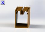 Ocher Color Painted Structural Curtain Wall Systems , Alu Curtain Wall Profiles