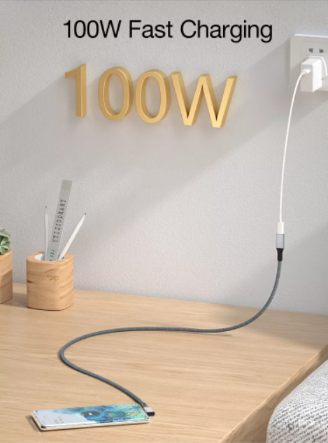 90 Degree USB 4 Cable 0.3m 0.6m Type C Male To Female Silver Clad Copper