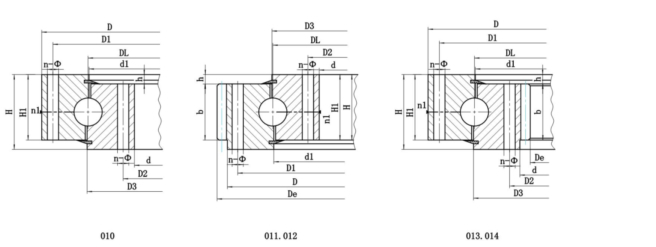 high precision slewing bearing, single row ball type slewing ring, swing bearing