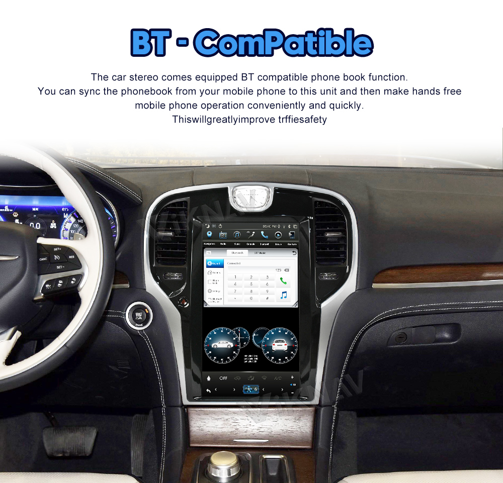 13.3inch Automotive Multimedia Players For Chrysler 300C 2012 2013 2014 -2019