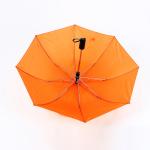 Orange Collapsible Golf Umbrella , Lady Fashion Windproof 2 Fold Umbrella