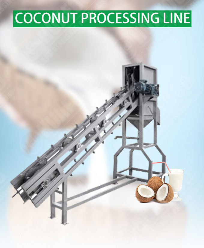 380V Fruit And Vegetable Processing Line Coconut Half Cutting Machine Get Water