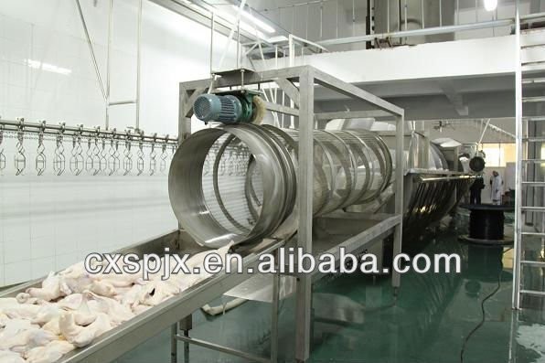 380V Poultry Butcher Machine Spiral Chicken Chiller Machine Customized