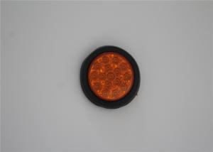 China Amber Red White 12V universal 4inch 24 led truck trailer tail light round wholesale