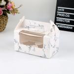 Recyclable Bread Cake Bulk Bakery Boxes Packaging Pink White Brown