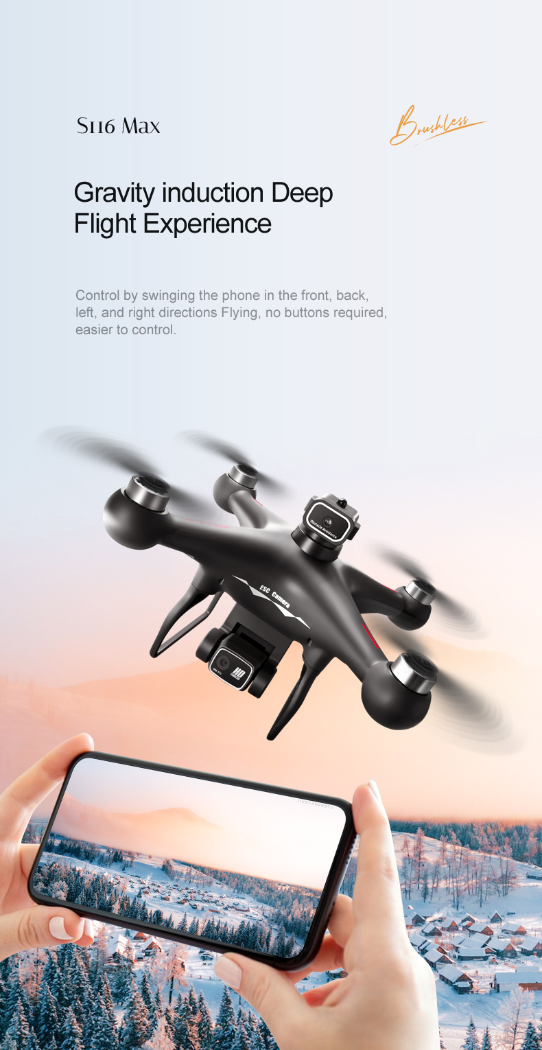 Intelligent Obstacle Avoidance Mini Four-axis Brushless Drone with Strong Endurance and Beginner Operator Skill Level