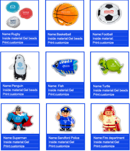 Cute Custom Ice Packs Fruit Art Popular Rehabilitation Therapy Hot And Cold Packs