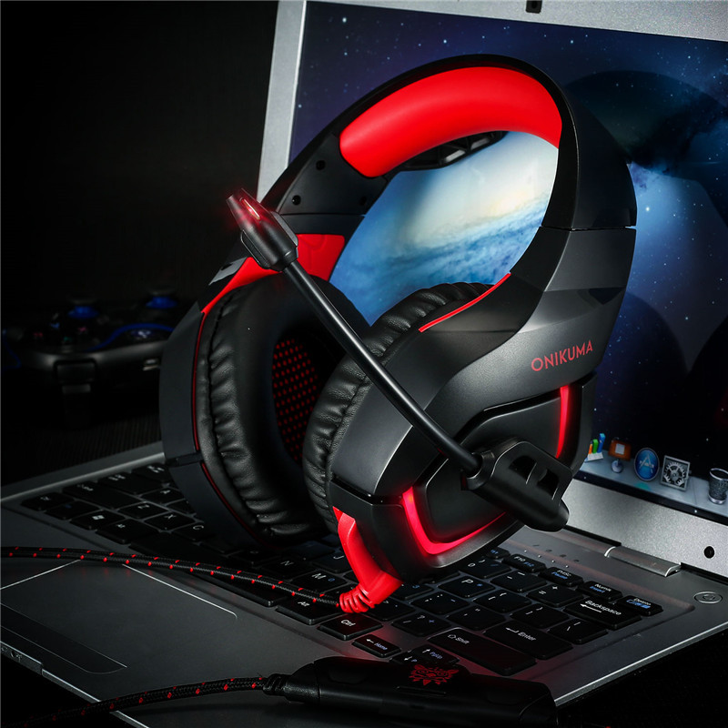 Over Ear 3.5mm Onikuma K1b USB Gaming Headset