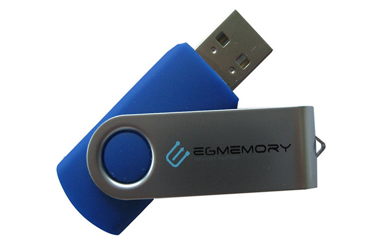 2.0 2G orange color swivel twist metal USB with customized logo and package show life brand