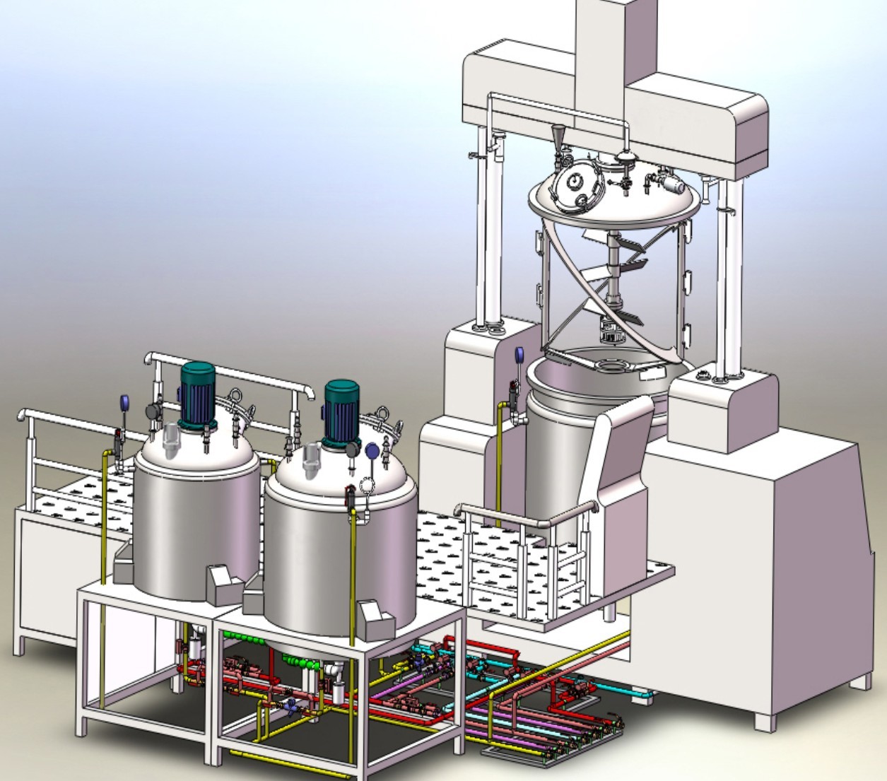 Customized High Safety Level Cosmetic Emulsifier Mixer With 0-63 Rpm Speed