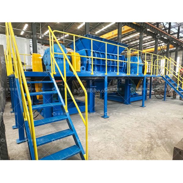 Large Capacity 90 kW Power 22000 kg Weight Scrap Metal Shredder Double Shaft Shredder
