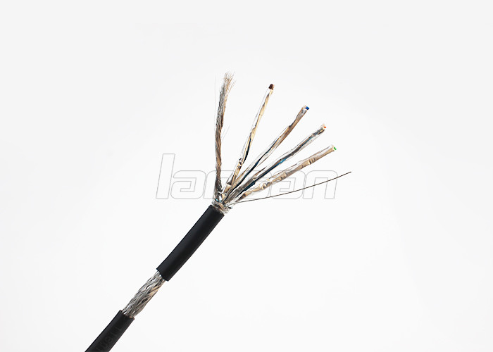 Al Mylar FM PE Cat7 Patch Cord 24AWG Shielded Cat7 Patch Cable