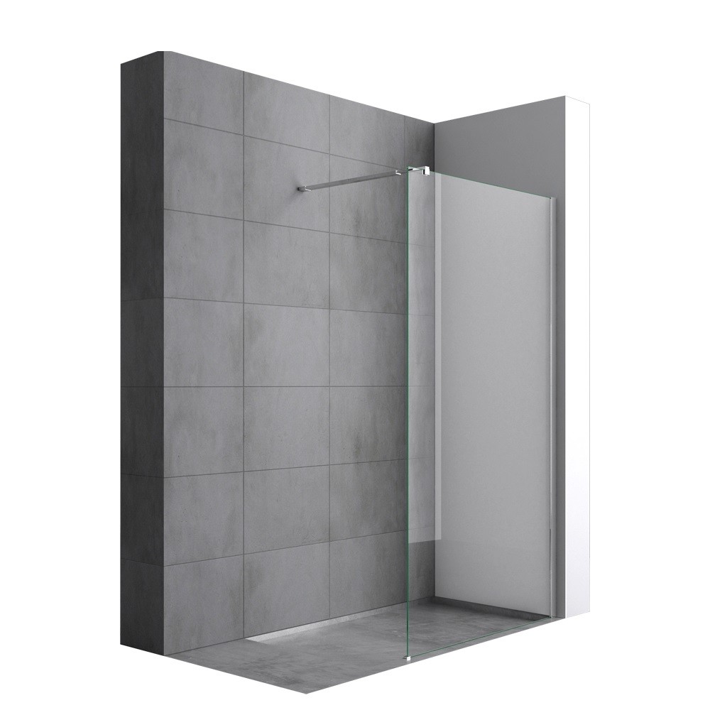 8mm Tempered Glass Walk In Bathroom Shower Screen Shower Fixed Wall Panels