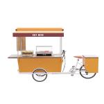 Solid Wood Anti Fouling Three Wheels OEM Burger Food Cart