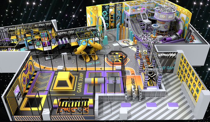 Climbing Play Structure And Mario Games Sports Theme Indoor Play Park Equipment