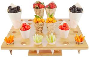 China Durable Disposable Pinewood Ice Cream Cone , Compostable Small Wooden Cones wholesale