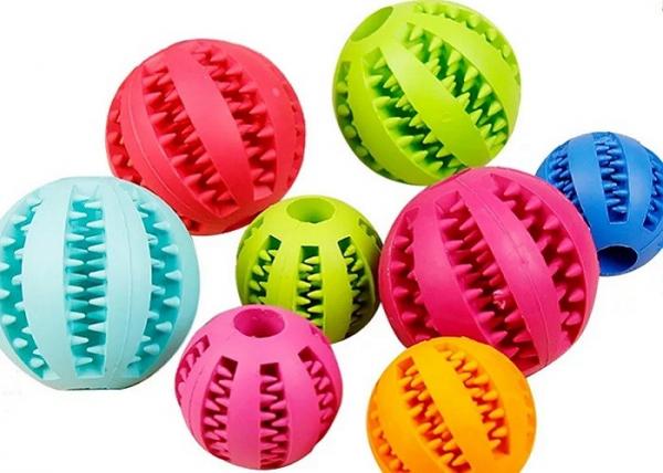 Quality Non Toxic TPR Plastic Pet Toys 5cm Watermelon Pattern Ball For Teeth Cleaning for sale