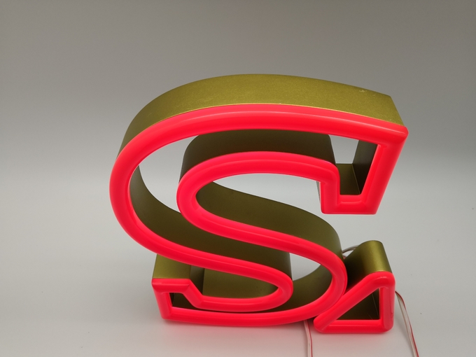 Mall Hanging Neon Channel Letter Signs 26mm Depth 50000 hours Lifetime