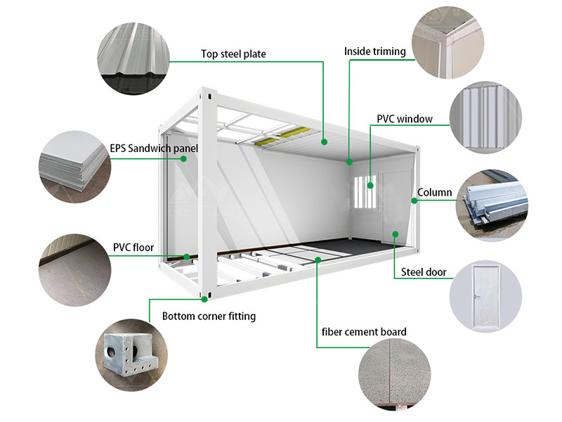 ISO14001 Certified 20 Ft Tiny House For Warehouse Office Quick Assembly And Sturdy