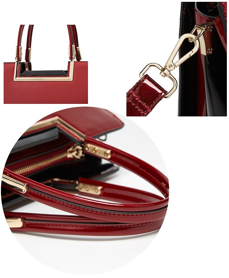 PU White Patent Leather Purse