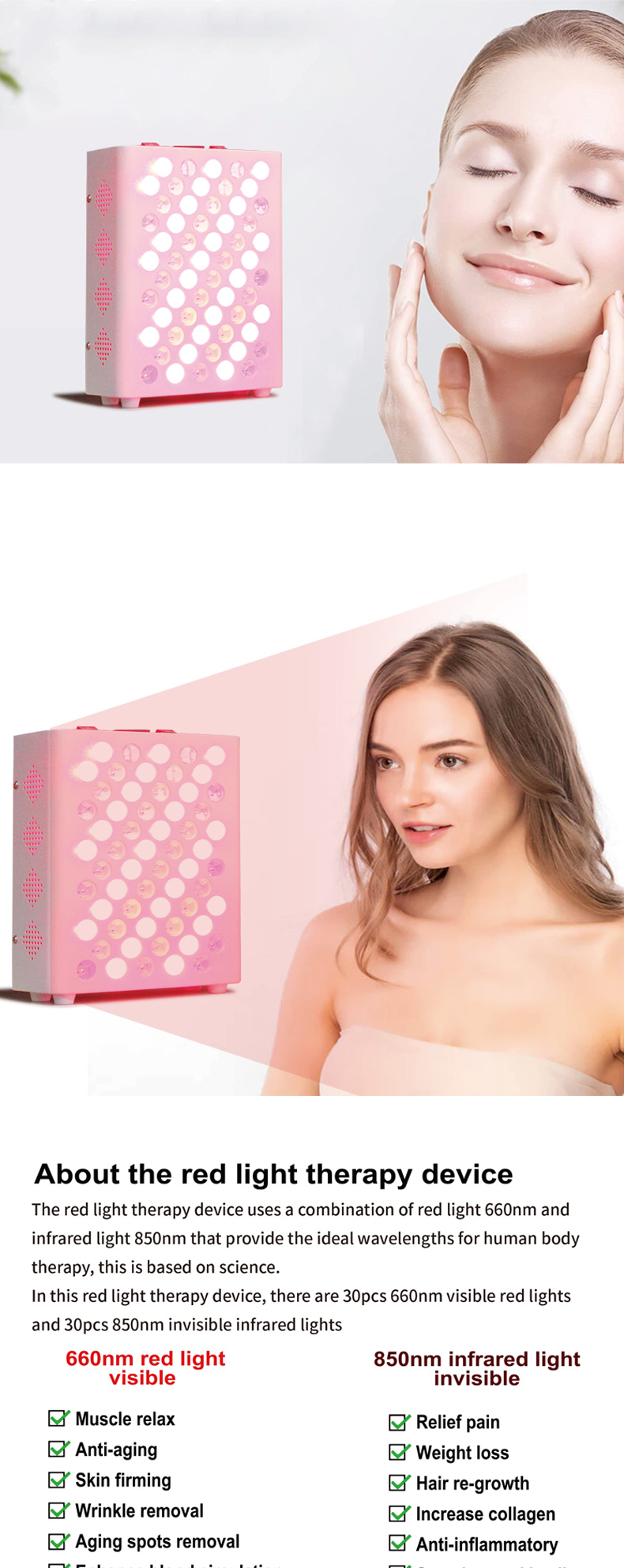 Aluminium Alloy Full Body Red Light Box Therapy Panel At Home 300W