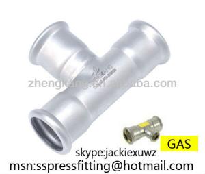 China Stainless Steel Pipe Inox Press Fittings Rust Resistant Zinc Plated Surface wholesale