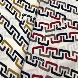 China 90-150gsm Geometric Spandex Polyester Digital Printed Woven Fabrics For Clothing wholesale