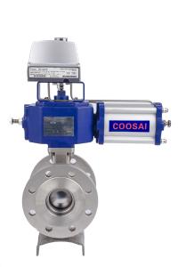 China NPS 3&quot; Pharmacy Industry Flanged Pneumatic Operated Ball Valve wholesale