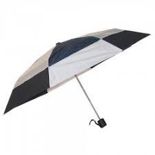 China Black And White Collapsible Golf Umbrella Anti Water Metal Fram With 2 Bibs Fulte wholesale