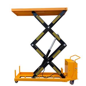 China Max Height 51.18in Electric Scissor Lift Tables 2 Ton 24V Battery wholesale