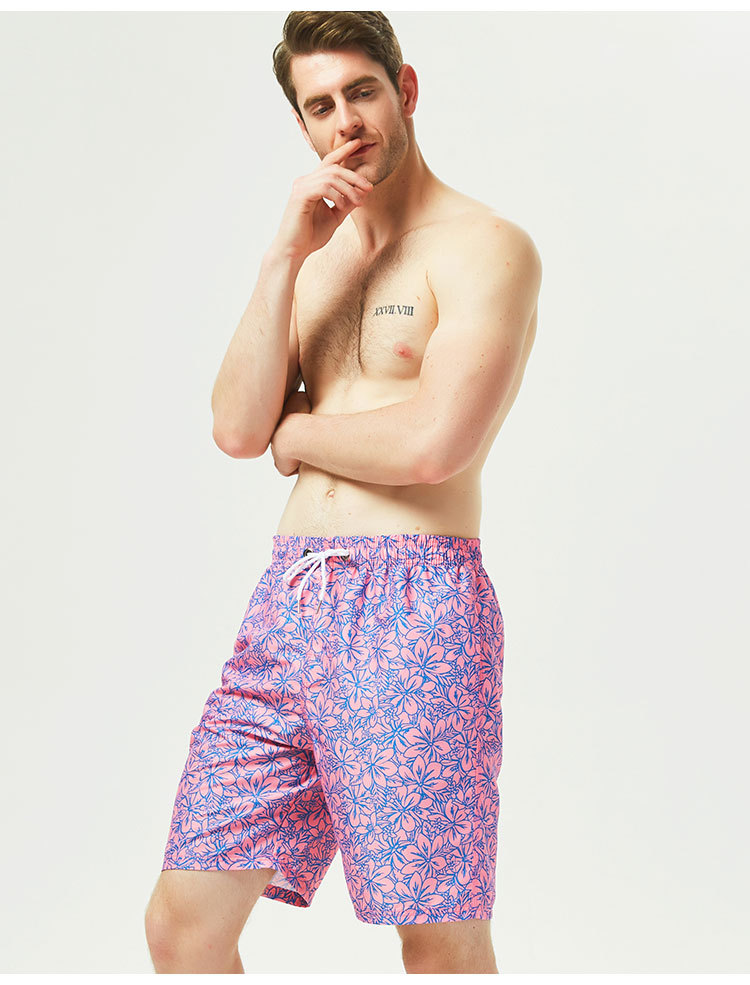 Quick Dry Surf Board Men Mid Length Beach Pants Swim Trunks Board Shorts