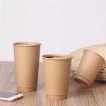Kraft 30oz Printed Disposable Double Wall Drinking Coffee Paper Cups