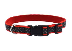 China Fashion Neoprene Padded Nylon Dog Collars Reflective , Length 0-60cm wholesale