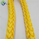 80mm Orange 12 Strand UHMWPE Rope Synthetic Braided Rope