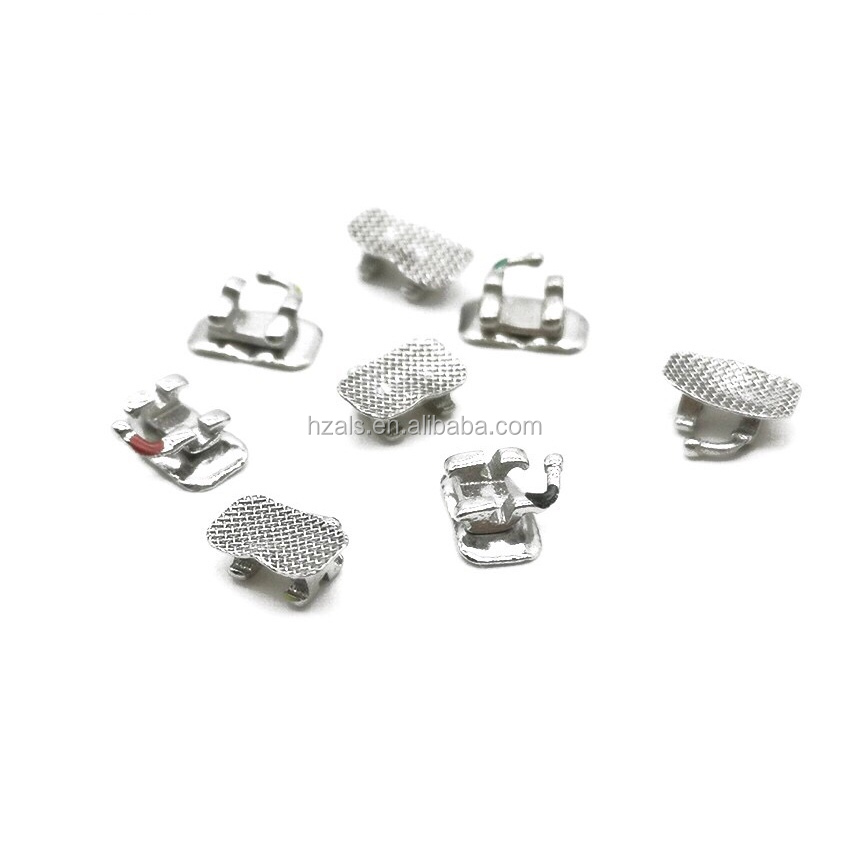 Standard and Mini Dental Orthodontics Ortho MIM Passive Series Metal Self Ligating Braces MBT Bondable Mesh Base 022