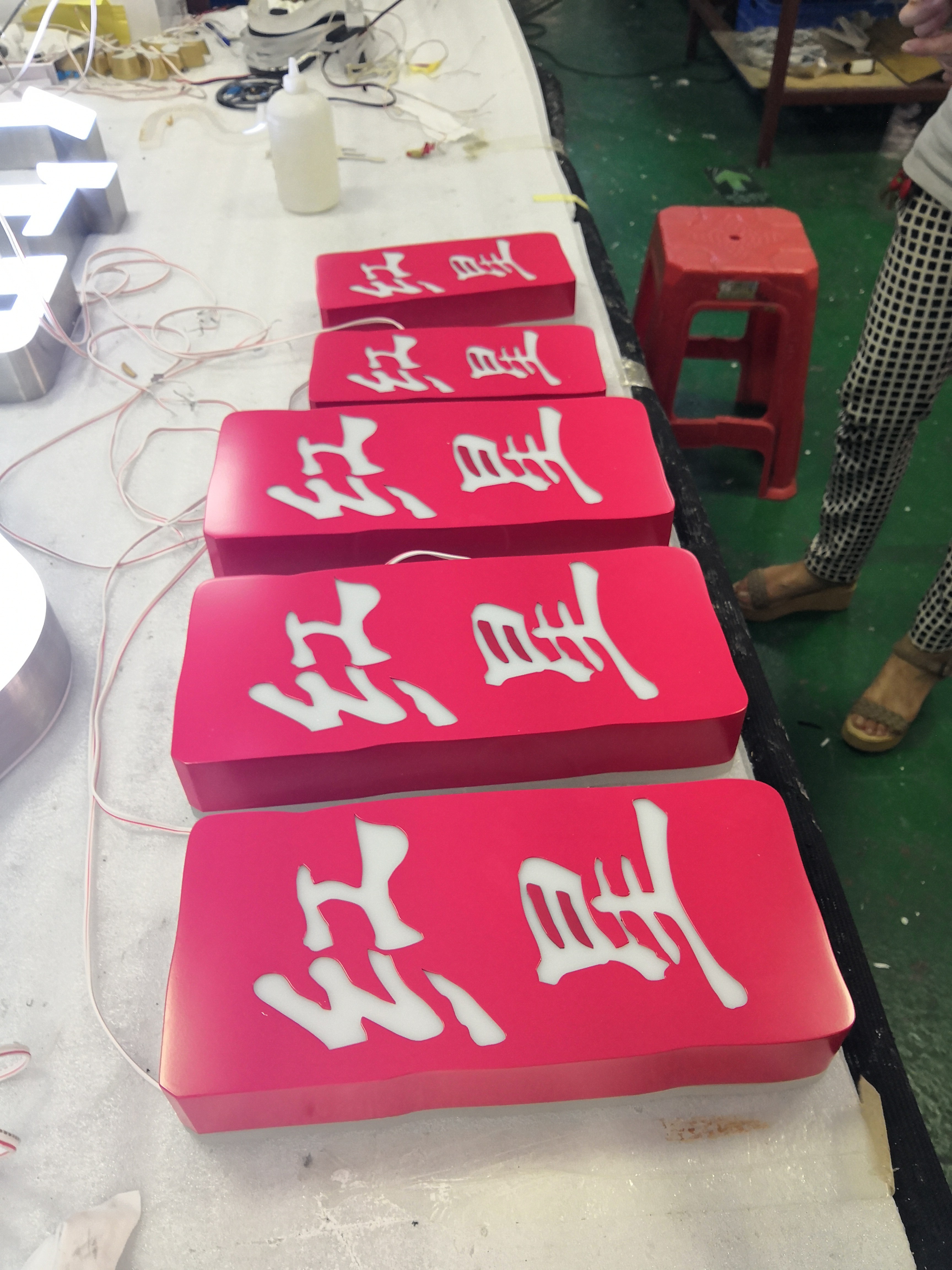 45mm Commercial Business Outdoor Lighted Box Sign 6500K 2 - 5 Years Warranty