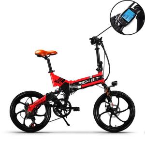 China Rich Bit Top-730 Folding Mountain Electric Bikes For Adults Teenager Sport 48v 9.6Ah 35kmh wholesale