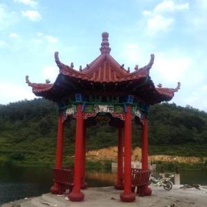 China Antique Garden Wood Archaist Chinese Pavilion Paint Surface Treatment wholesale