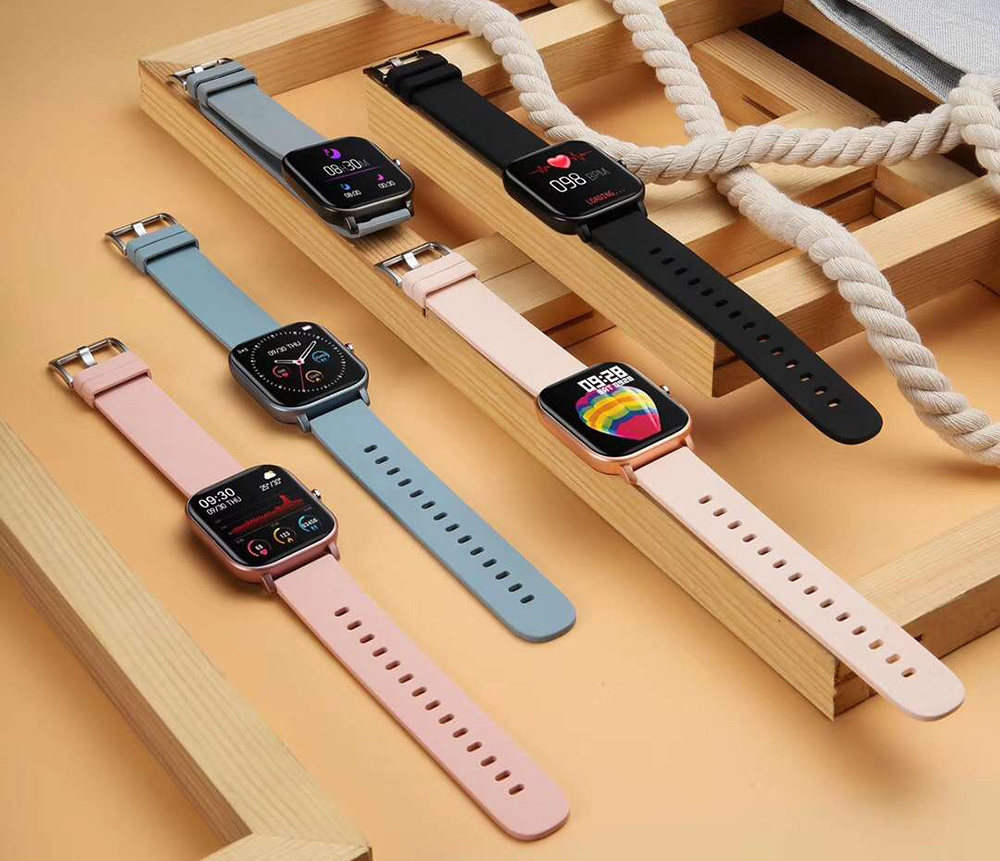 2021 Hot Sale 1.4 Inch TFT Color Screen 240*240 Fitness Tracker Blood Pressure Women P8 Smart Watch