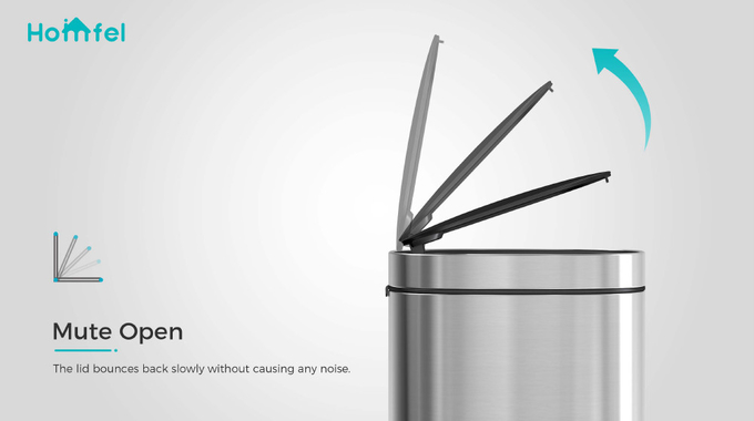 Household Office Standing Press Top Trash Can with 30L/40L/50L Capacity and Iron Structure