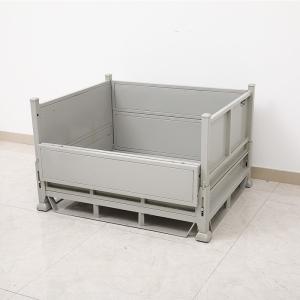 China ISO 4 Ways Entrance RAL Color Galvanised Metal Pallet Cages wholesale