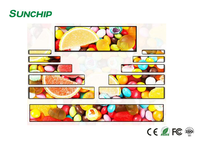 Ultra Wide Stretched Bar LCD Display Supermarket Shelf Edge HD Advertising Player