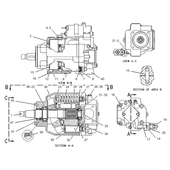 Caterpillar 1195013 Parts scheme PUMP GP-PISTON