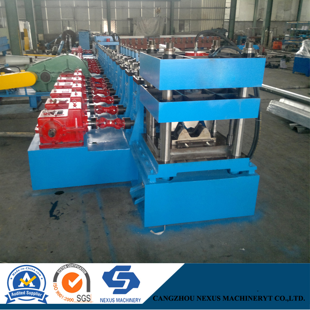 Construction Building Material Delta PLC and Inverter PLC Metal Highway Guardrail Fence Sheet Roll Forming Machine